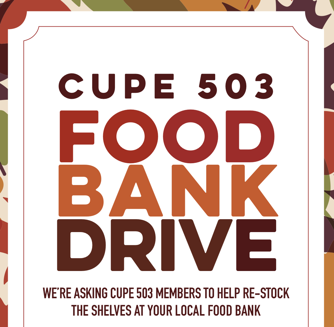 CUPE 503 Members Food Bank Drive