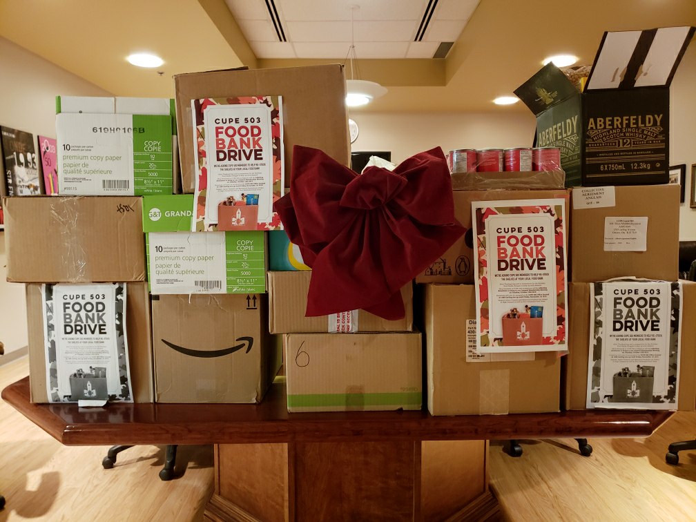 CUPE 503 Members Food Bank Harvest
